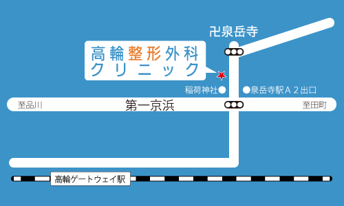 高輪整形外科アクセス地図